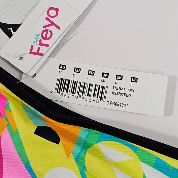 Freya Swim Tribal Trax Colorful Hipster Bikini Bottom Swimwear Size L - Picture 3 of 4